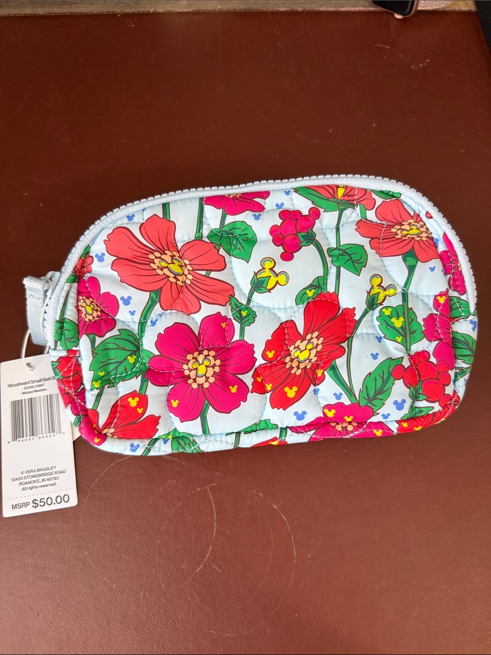 Vera Bradley White Phone Case with Pink & Red Floral Print